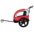 thumbnail image 5 of Olurrisa 2-in-1 Double 2 Seat with 5-point safety harnesses Bicycle Bike Trailer Jogger Stroller for Kids Children Foldable Collapsible w/Pivot Front Wheel, Storage Bag, 5 of 8