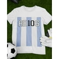 thumbnail image 4 of Adios Number 10 Shirt Argentina Flag Soccer Legend T-Shirt 3X-Large White, 4 of 5