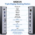 thumbnail image 2 of Estación de acoplamiento USB C para monitores MOKin 3 con 2 HDMI DisplayPort, 2 of 8