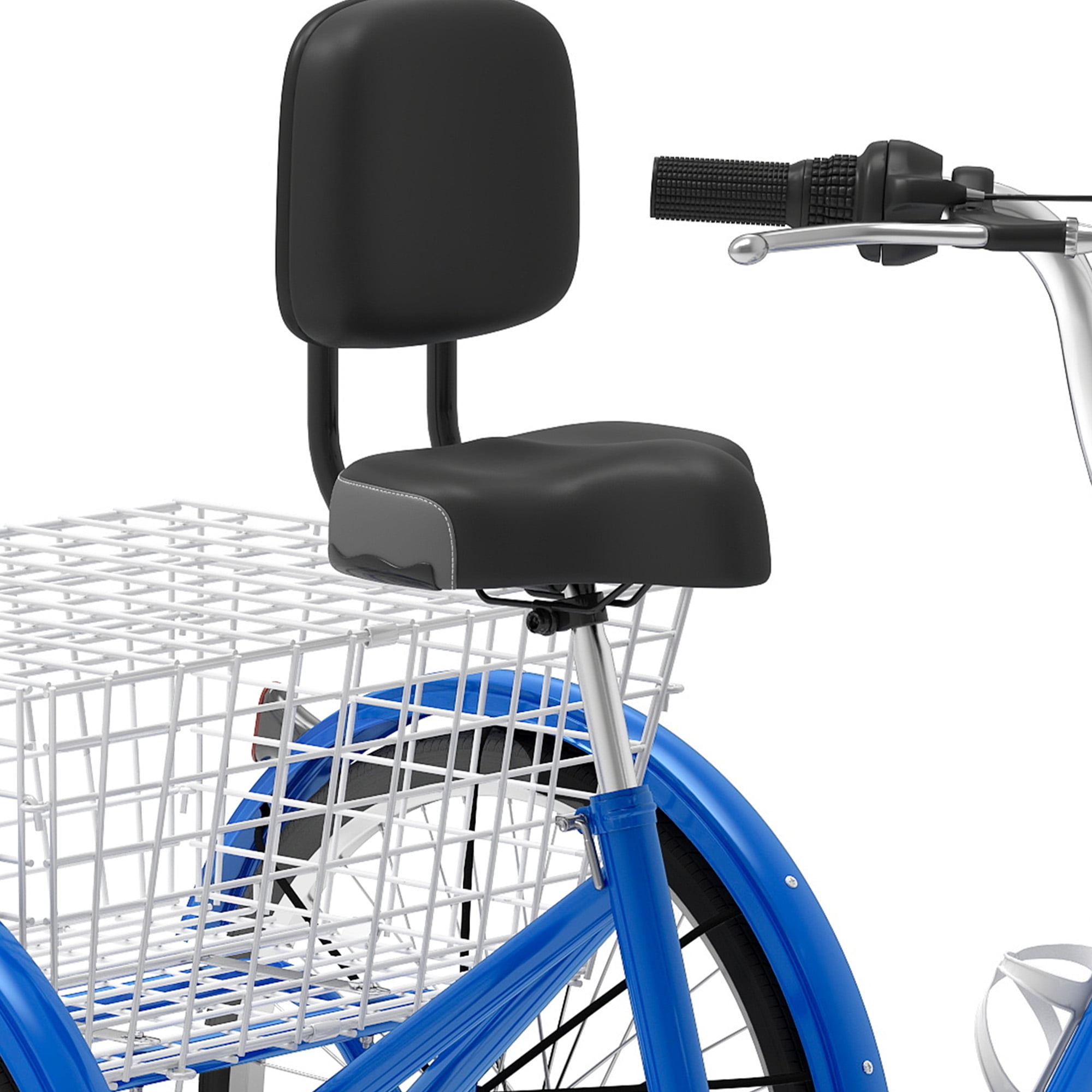 Uforic Sturdy Tricycle Three Wheel Bike Outdoor Adult Blue (One Piece)