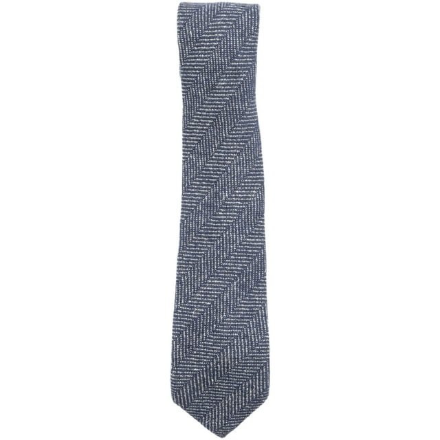 Gierremilano Men's Navy / White Chevron Arrows Cashmere Necktie - One Size