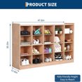 thumbnail image 7 of Studyset 5-Section Classroom Coat Locker, 15 Cubbies for Classrooms with Anti-tip Anchors, Daycare Cubby with 4 casters, 5 Hooks and 2 Storage Boxes, for Home/School/Kindergarten, 7 of 7