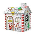 thumbnail image 1 of Christmas Color,3D Colorful Kids Christmas Gingerbread House Castle,DIY for Kids Cardboard Coloring Color Game Craft Activity Gift, 1 of 7