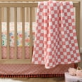 thumbnail image 5 of The Peanutshell Baby Crib Bedding Set for Girls - 3 Pieces - Pink Baby Blanket Set with Fitted Crib Sheet, Dust Ruffle - Wildflower Boho Floral, 5 of 6