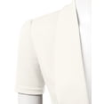 thumbnail image 4 of Doublju Women's Short Sleeve Open Front Draped Blazer, 4 of 4