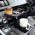 thumbnail image 2 of Universal Car Cup Holder Tray - 360° Rotating Adjustable Dual Cup Organizer, Portable Food Tray for Vehicles, 2 of 6