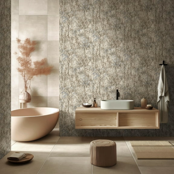 Blue Lush Forest Tropical Wallpaper