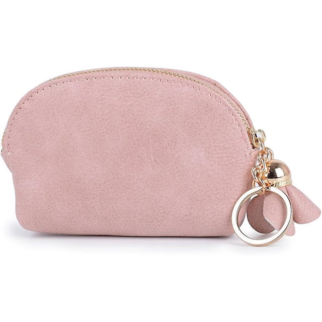 BR Monedero rosa para mujer con colgante - Monedero pequeño con cremallera - Regalo perfecto para la fiesta de cumpleaños de la niña