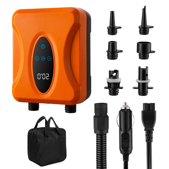 Graflsoa Portable 12V SUP Electric Pump with Touchscreen Control, LED Light, and Dual-Use Inflator/Deflator for Outdoor Water Sports Accessories
