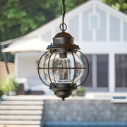 Hatteras 1 Light Hanging Lantern with Black Finish