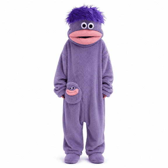 Big Mouth Monster Onesie Pajamas for Adults, Cartoon Monster Onesie Pajamas for Adults