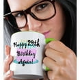 thumbnail image 2 of 3dRose, Happy 29th Birthday Again., 15oz Two-Tone Green Mug, 2 of 7