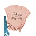 thumbnail image 3 of TWY Women Letter Print Crew Neck Short Sleeve T-Shirt, 3 of 7