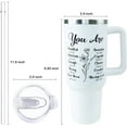 thumbnail image 2 of Christian Gifts for Women - Inspirational Gifts, Religious Gifts for Women - Thank You Gifts for Women - Birthday Gifts for Mom, Friend, Sister Coworker - Jesus 40oz Tumbler with Handle and Straw, 2 of 6