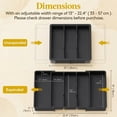 thumbnail image 3 of Norcho Utensil Organizer for Kitchen Drawers, Expandable Cooking Utensil Tray, Adjustable Cutlery and Silverware Holder, 13–22 x 15", Black, 3 of 7