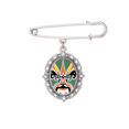 thumbnail image 1 of Peking Opera Head Colorful Chengyaojin Brooch Pin Dress Shirt Shawl Clips, 1 of 3