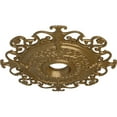 thumbnail image 3 of 38 3/8"OD x 6 5/8"ID x 2 7/8"P Orleans Ceiling Medallion (Fits Canopies up to 8 1/4"), Hand-Painted Pale Gold, 3 of 6