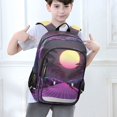 thumbnail image 6 of FORMRS Unisex School Backpack 17" Student Travel Bag with Laptop Compartment, Black Neon Road, 6 of 7