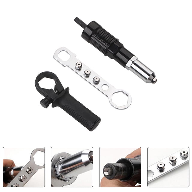 SHOWERORO 1 Set Electric Rivet Tools Hard Metal Black for Riveting Machine DIY Projects Handyman
