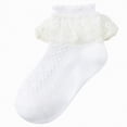 thumbnail image 2 of NIEWTR Filles Blanc Uni Ruffle Chaussettes pour Tout-Petites Filles Dentelle à Volants Robe Coton Uniforme Scolaire Mignon Été Mi-Mollet Chaussettes Enfant Mode Robe Chaussette(A-Yellow,1-3 Years), 2 of 4