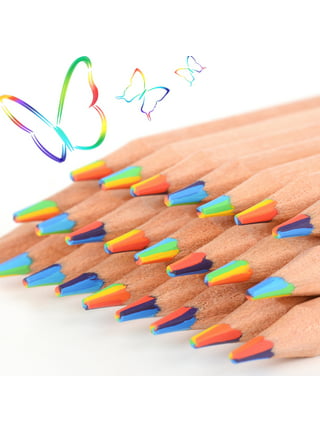 nsxsu 12 Colors Rainbow Pencils, Jumbo Colored Pencils for Adults,  Multicolored Pencils for Art Drawing, Coloring, Sketching,  Pre-sharpened(Pack of 1)