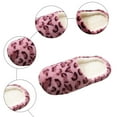 thumbnail image 5 of Women's Fuzzy Slippers Soft Comfy Memory Foam Non-slip Indoor House Shoes Leopard Print Soft Sole House Slippers for Women Red Size 7, 5 of 6