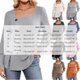 thumbnail image 4 of Women's Knit Tops Ribbed Scoop Neck Sweater, Long Sleeve Pullover Shirts, Brushed Knit Split Hem Button Detail Blouses Top, Loose Fit Casual Fall Winter Layering Shirt, 4 of 9