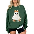 thumbnail image 2 of Karight Halloween Lace Ghost Sweatshirt, Coquette Ghost Halloween Flower Ghost Spooky Lace Ghost Sweatshirt, Unisex Shirt, 2 of 3