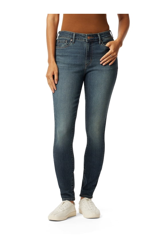 Women's and Women's Plus High Rise Skinny Jeans, Inseams: Short, Regular and Long, Sizes 2-28
