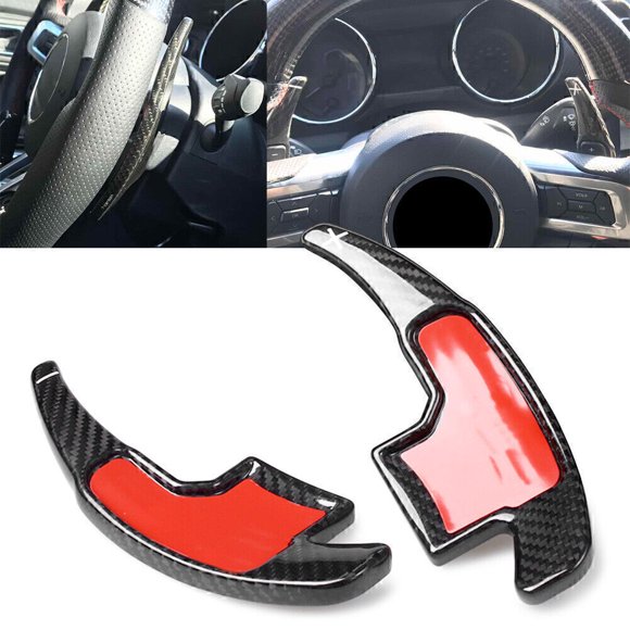 Pieces Carbon Fiber Steering Wheel Paddle Shifters for Ford for Mustang 2015 - 2017 16-