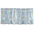 thumbnail image 7 of Yayeee Kitchen Curtains Tier Set of 2 Light Filtering 57"x36" Over Sink Window Panels, Blue Rabbits, 7 of 7
