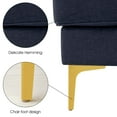 thumbnail image 4 of Fairyland Modern Luxury Sectional Sofa & Couch, Chenille Solid Wood Frame, Removable Machine Washable L-Shaped Sofa, Dark Blue, 4 of 7