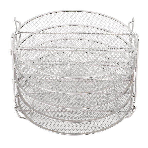 Suodoka 5‑Layer Stainless Steel Dehydrator Stand for Foodi 6.5qt/8qt – Stackable, Food‑Grade, Dishwasher Safe