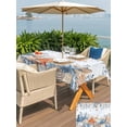 thumbnail image 4 of Blue Coastal Outdoor Tablecloth - 52x70 Inch Rectangle Dining Table Cover, Summer Beach Starfish Weeping Eucalyptus Ombre Waterproof Outdoor Table Cloth with Umbrella Hole & Zipper for Picnic/Patio, 4 of 7