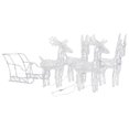 thumbnail image 3 of vidaXL Christmas Decoration Lighted Reindeer and Sleigh with LEDs Acrylic, 3 of 9