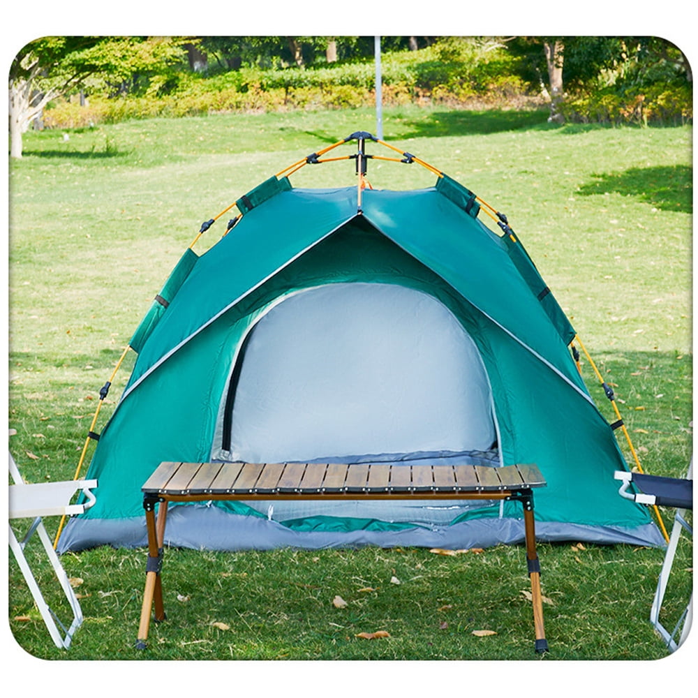 DERCLIVE Pop up Camping Tent, 2-4 Person, Automatic Setup Family Instant Tents, Waterproof Windproof Ropes Anti-UV, Ultralight Blackout Camping Tent Outdoor for Hiking Camp