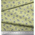 thumbnail image 3 of Soimoi Beige Silk Fabric Teddy Bear & Leaves Kids Print Sewing Fabric Yard 44 Inch Wide, 3 of 3