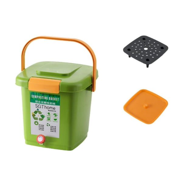 Contenedor de compost para interiores, cubo para compostaje de residuos ...