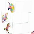 thumbnail image 4 of 10 Assorted All Occasion Blank Note Cards with Envelopes (4 x 5.12 Inch) - Funky Rainbow Unicorns AM6748OCB-B1x10, 4 of 6