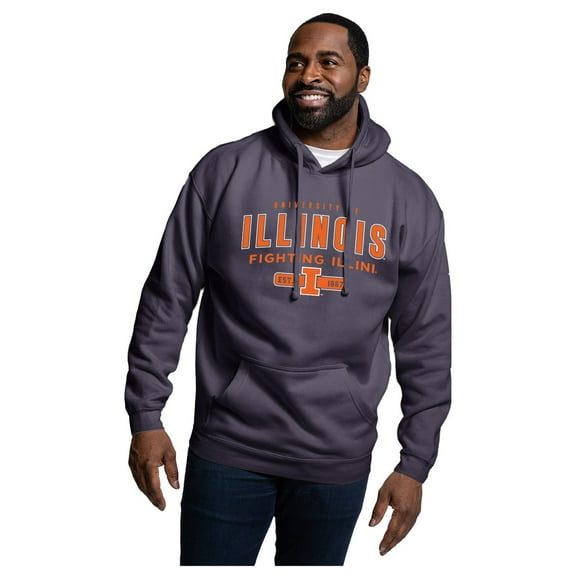 Men's League Collegiate Wear Navy Illinois Fighting Illini Essentials 2.0 Fleece Pullover Hoodie