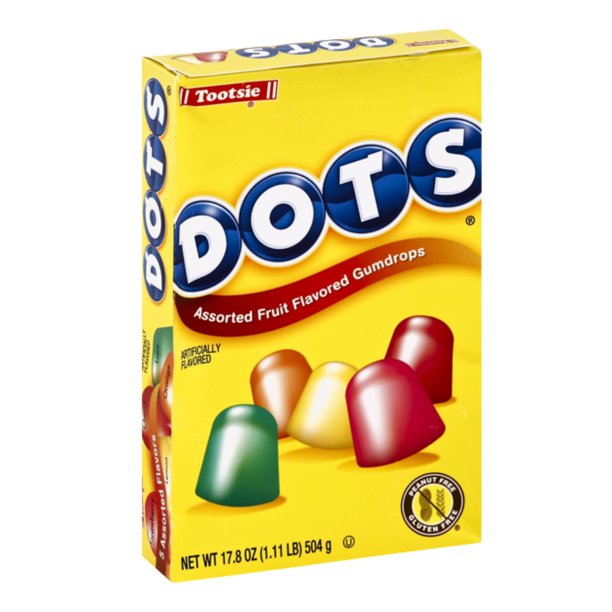Dots Assorted Fruit Flavored Gumdrops 17.8oz, Peanut, & Gluten Free