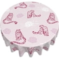 thumbnail image 6 of Leopard Table Cloth Round Table Cover Wrinkle Resistant Waterproof Tablecloth 60 Inch Washable for Kitchen Party Picnic Fall Decorations for Home, 6 of 6