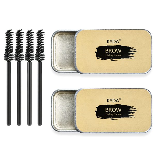 Ownest Kit de jabón para estilizar cejas, pomada resistente al agua de larga duración a prueba de manchas para cejas naturales plumosas 3D, bálsamo de maquillaje, 2 uds.