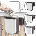 thumbnail image 1 of Hanging Bin For Kitchen Or Bathroom With Bin Bag Holder For Kitchen, Cabinet And Holder - 9 L White Banmo, 1 of 2