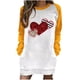 thumbnail image 1 of Nueva moda Casual estampado manga larga cuello redondo contraste Color suéter Top mujer ropa sudadera vestido Pompotops  hdfakjf3800, 1 of 5