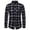 Navy, variant on VBTAPA Men's Long Sleeve Plaid Dress Shirt Slim Fit Stretch Business Casual Button Down Shirts Office Work Shirt Lightweight Gingham Shirts with Chest Pocket Black XXL