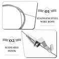 thumbnail image 4 of HOOWIFFY 2Sets Stainless Steel Picture Rail Hanging System with Adjustable Wire Rope for Home Gallery Office Use, 4 of 8