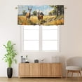 thumbnail image 2 of Deer Curtain Valances for Kitchen Western Country Farm Wildlife Hunting Nature Forest Elk Window Valance for Living Room Bedroom, Kitchen Valance Rod Pocket Window Decor Curtain 54 by 18 in, 1 Panel, 2 of 6