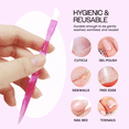 thumbnail image 5 of Pana Plastic Pink Long Cuticle Pushers with Rubber Tips, 5 of 5