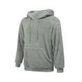 thumbnail image 4 of Men's Sherpa Fleece Hoodie Fuzzy Pullover Long Sleeve Kangaroo Pocket Hooded Sweatshirt Autumn Winter Outwear, 4 of 6